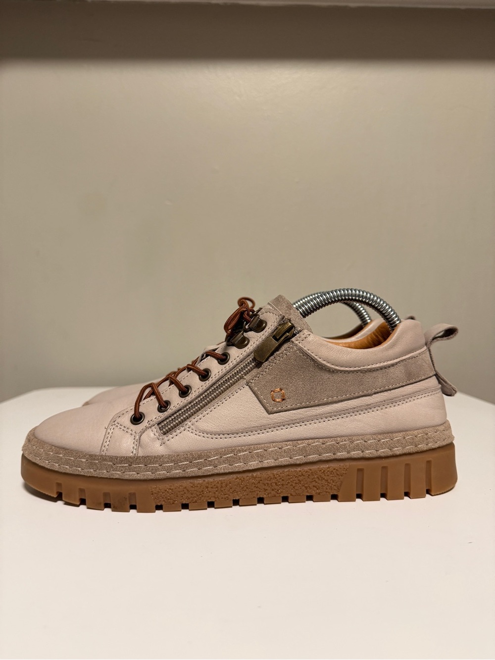 Spring Step Lauria Light Gray Sneaker Premium Leather & Suede Women’s US 9 EU 40